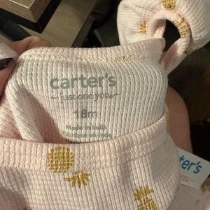 Carter's Pink and Gold Pineapple Romper